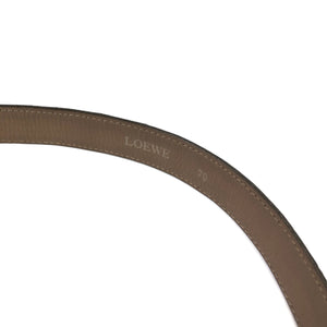 LOEWE Anagram motif Crocodile emboss Belt Brown Vintage Old j6mhr8