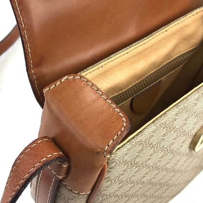 CELINE Macadam Horsebit PVC Leather Pochette Mini Bag Shoulder Bag Beige vintage Old Celine rycwjg