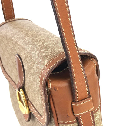 CELINE Macadam Horsebit PVC Leather Pochette Mini Bag Shoulder Bag Beige vintage Old Celine rycwjg