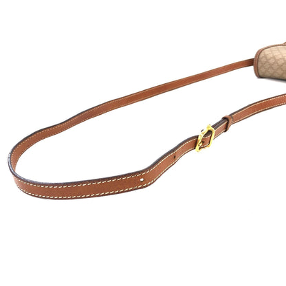 CELINE Macadam Horsebit PVC Leather Pochette Mini Bag Shoulder Bag Beige vintage Old Celine rycwjg