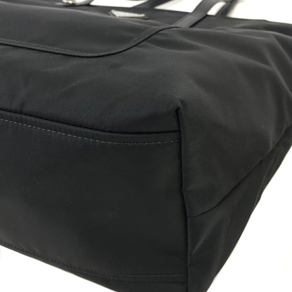 PRADA Triangle logo Nylon Tote bag Black Vintage ke54e5