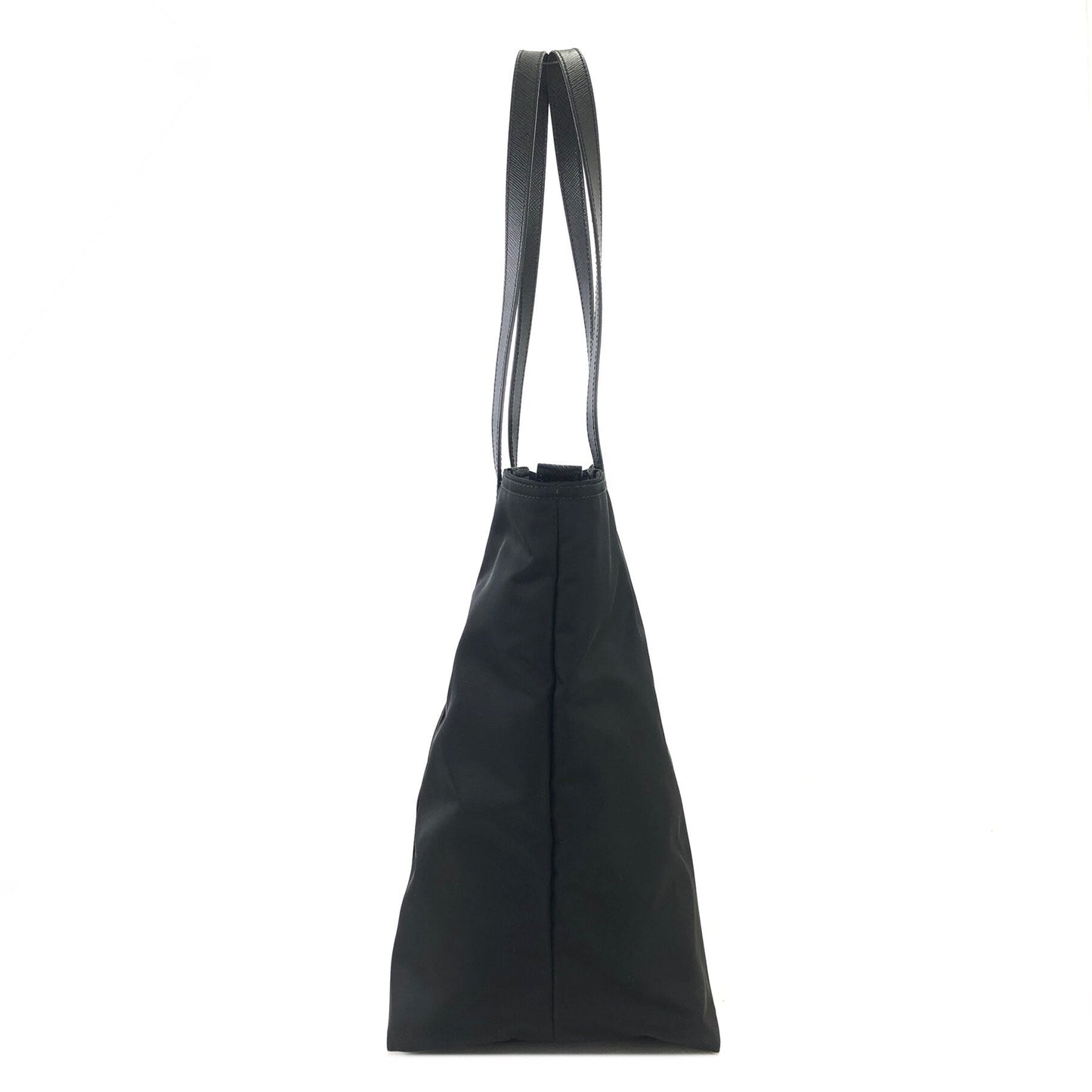 PRADA Triangle logo Nylon Tote bag Black Vintage ke54e5