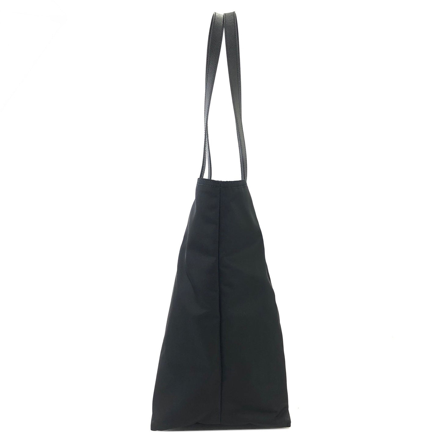 PRADA Triangle logo Nylon Tote bag Black Vintage ke54e5