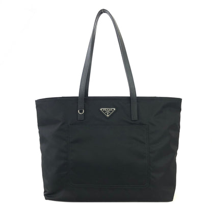 PRADA Triangle logo Nylon Tote bag Black Vintage ke54e5