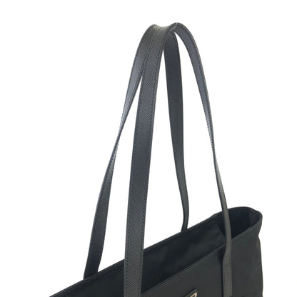 PRADA Triangle logo Nylon Tote bag Black Vintage ke54e5