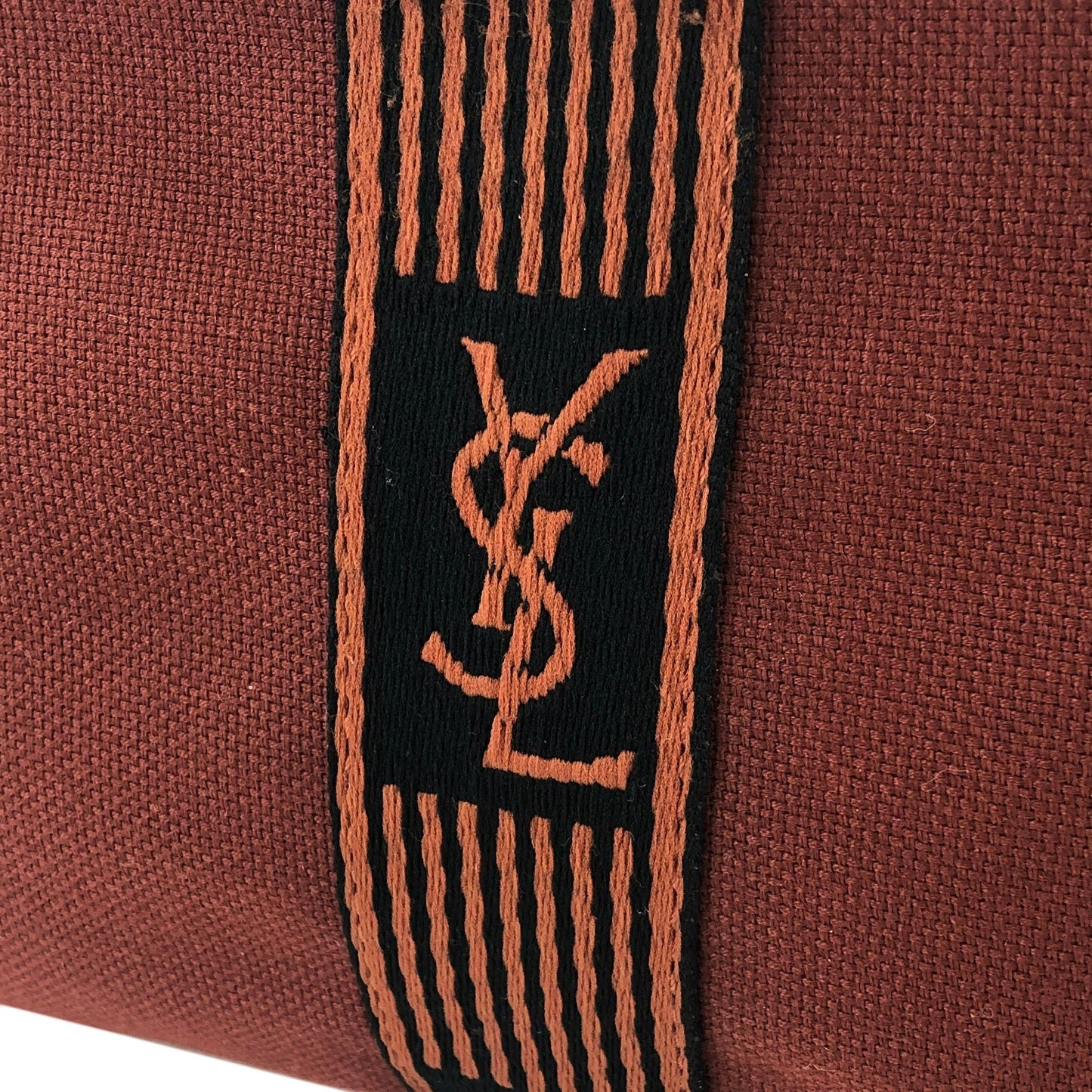 Yves Saint Laurent YSL logo Jacquard Clutch bag Bordeaux Vintage Old cvvp6t