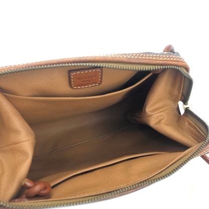 CELINE Macadam Crossbody Shoulder bag Brown Vintage Old CELINE fy362k