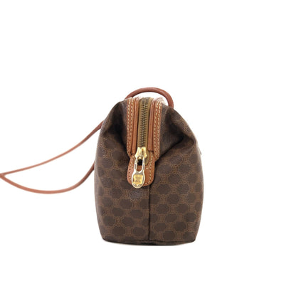 CELINE Macadam Crossbody Shoulder bag Brown Vintage Old CELINE fy362k
