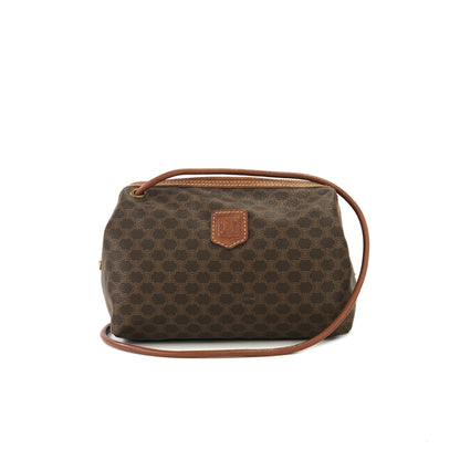 CELINE Macadam Crossbody Shoulder bag Brown Vintage Old CELINE fy362k