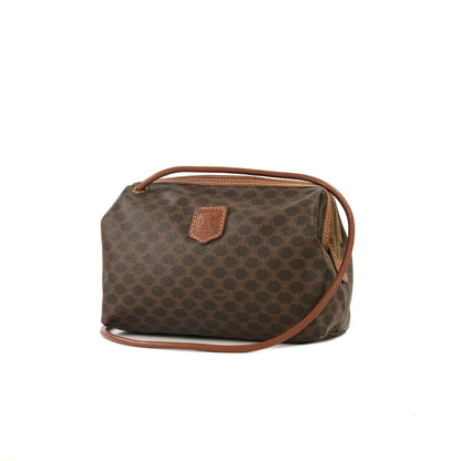 CELINE Macadam Crossbody Shoulder bag Brown Vintage Old CELINE fy362k