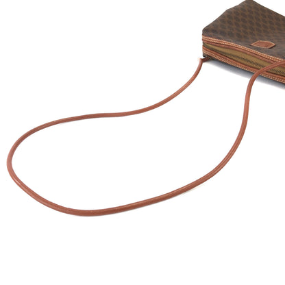 CELINE Macadam Crossbody Shoulder bag Brown Vintage Old CELINE fy362k