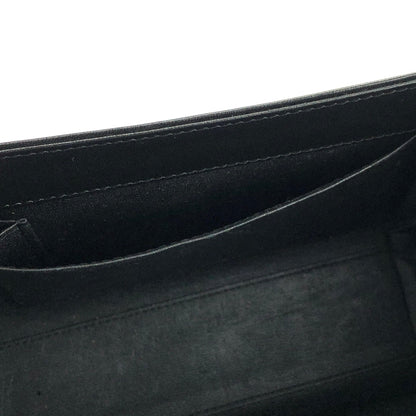 GIVENCHY Logo Flap Handbag Black Vintage Old d3htvy