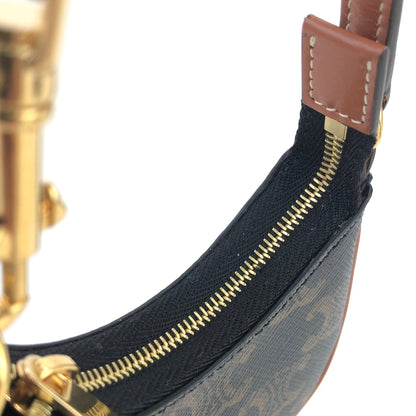 CELINE Triomphe AVA PVC Leather Micro Mini Coin Case Black Celine 3n7efx