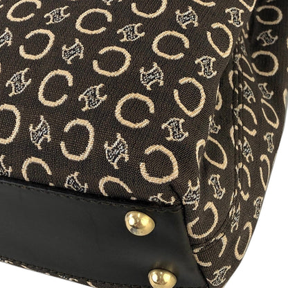 CELINE C Macadam 提花手提包棕色復古舊款 Celine tpdk5w