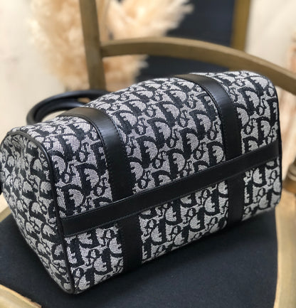 Christian Dior Trotter Jacquard Mini Bostonbag Handbag Black Vintage Old turmxz