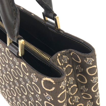 CELINE C Macadam 提花手提包棕色復古舊款 Celine tpdk5w