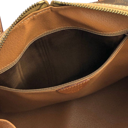 CELINE Macadam Logo Mini Boston bag Handbag Brown Vintage Old CELINE 2vkgdz