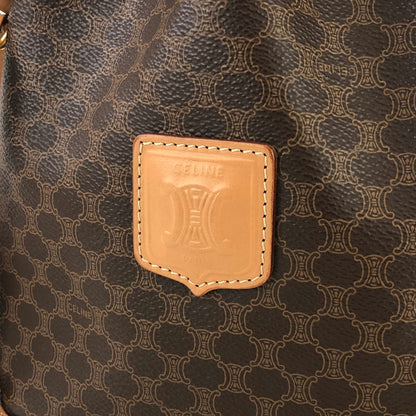 CELINE Macadam Drawstring Shoulderbag Brown Vintage Old CELINE vzg8ta