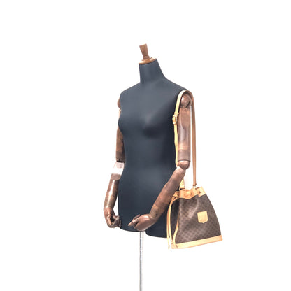 CELINE Macadam Drawstring Shoulderbag Brown Vintage Old CELINE vzg8ta