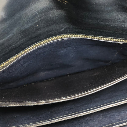 CELINE C Macadam Horse carriage Jacquard Chain Shoulder bag Navy Vintage Old CELINE zhrv7p