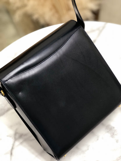 Salvatore Ferragamo Gancini 斜背包 海軍藍 復古 舊款 bpbx8e