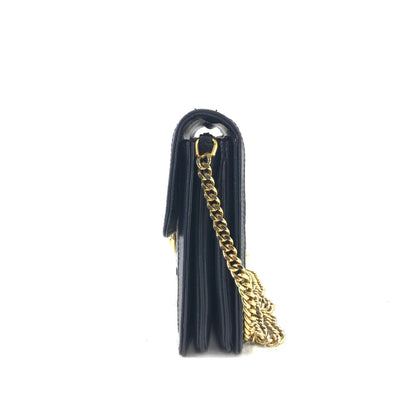 CELINE C Macadam Horse carriage Jacquard Chain Shoulder bag Navy Vintage Old CELINE zhrv7p
