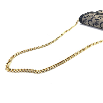 CELINE C Macadam Horse carriage Jacquard Chain Shoulder bag Navy Vintage Old CELINE zhrv7p