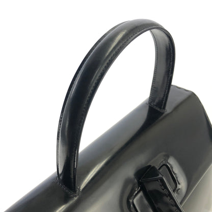 PRADA Turn lock Glass leather Handbag Black Vintage Old ppsrdt