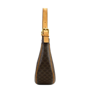 CELINE Macadam Hobo Handbag Brown Vintage Old CELINE 4p6h3b