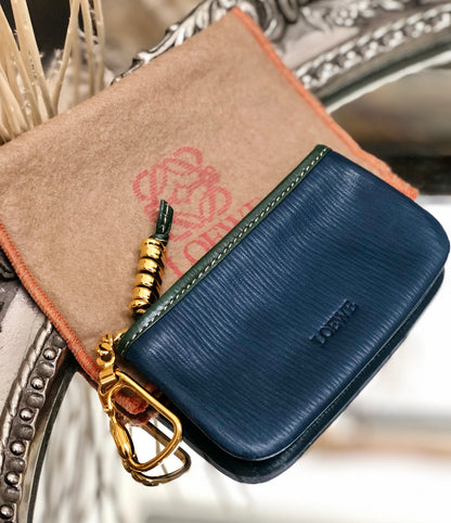LOEWE Velazquez Coincase Wallet Blue Vintage Old fsa4ki