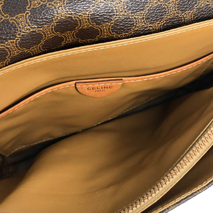 CELINE Macadam Horsebit Shoulder Bag Brown Vintage Old Celine y5xsiz