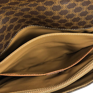 CELINE Macadam Horsebit Shoulder Bag Brown Vintage Old Celine y5xsiz
