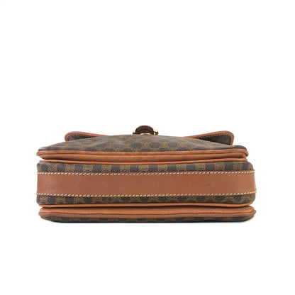 CELINE Macadam Horsebit Shoulder Bag Brown Vintage Old Celine y5xsiz