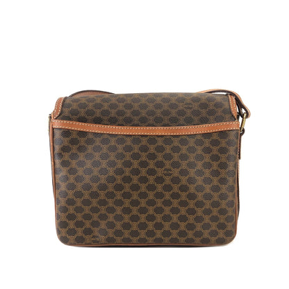 CELINE Macadam Horsebit Shoulder Bag Brown Vintage Old Celine y5xsiz