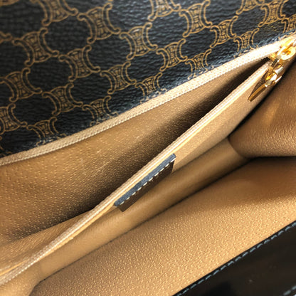 CELINE Macadam Gancini 雙翻蓋手提包 黑色 復古 舊款 CELINE 8vz2n8