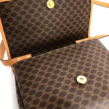 CELINE Macadam 翻蓋方形斜背包 棕色 復古 舊款CELINE vd6kuk