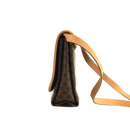 CELINE Macadam 翻蓋方形斜背包 棕色 復古 舊款CELINE vd6kuk