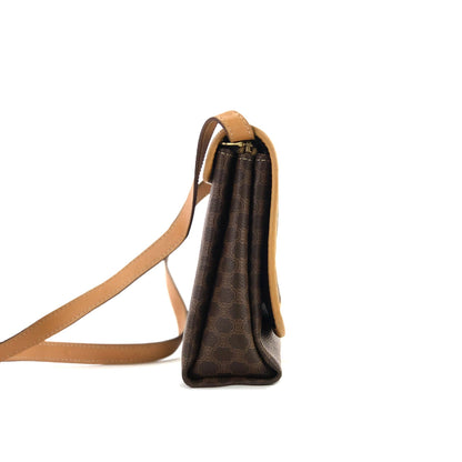 CELINE Macadam 翻蓋方形斜背包 棕色 復古 舊款CELINE vd6kuk