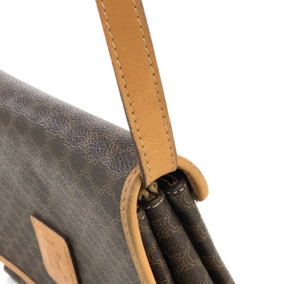 CELINE Macadam 翻蓋方形斜背包 棕色 復古 舊款CELINE vd6kuk