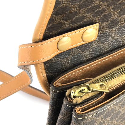 CELINE Macadam 翻蓋方形斜背包 棕色 復古 舊款CELINE vd6kuk