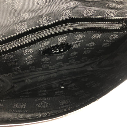 LOEWE Anagram Front Tassel Handbag Shoulder bag Black Vintage Old tbue2p