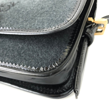 LOEWE Anagram Front Tassel Handbag Shoulder bag Black Vintage Old tbue2p