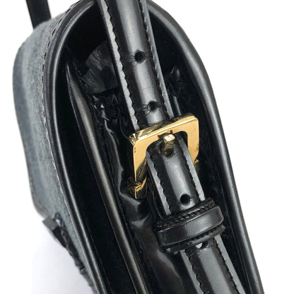 LOEWE Anagram Front Tassel Handbag Shoulder bag Black Vintage Old tbue2p