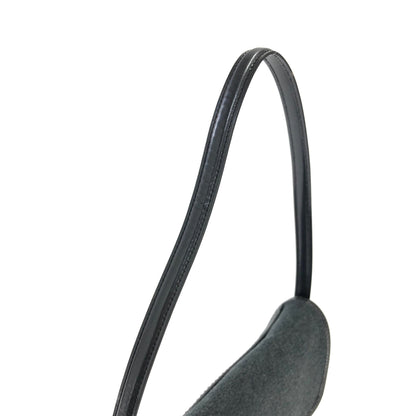 LOEWE Anagram Front Tassel Handbag Shoulder bag Black Vintage Old tbue2p