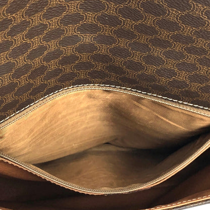 CELINE Macadam 圓形標誌斜背包肩背包棕色復古舊 Celine d438gu