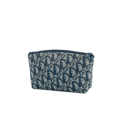 Christian Dior Trotter Jaguard Pouch Navy vintage Old fyfda3