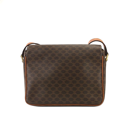 CELINE Macadam 圓形標誌斜背包肩背包棕色復古舊 Celine d438gu