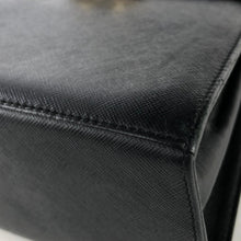 Load image into Gallery viewer, Salvatore Ferragamo Gancini embossed leather Saffiano 2WAY Kelly type shoulder bag black vintage old b6ypdf
