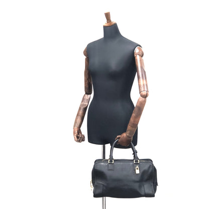 LOEWE Amazona 36 Anagram Bostonbag Handbag Black Cream Vintage 4r2we6