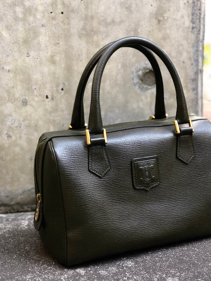 CELINE Blason 壓紋波士頓包款 卡其色 復古 舊款 CELINE 32rshv